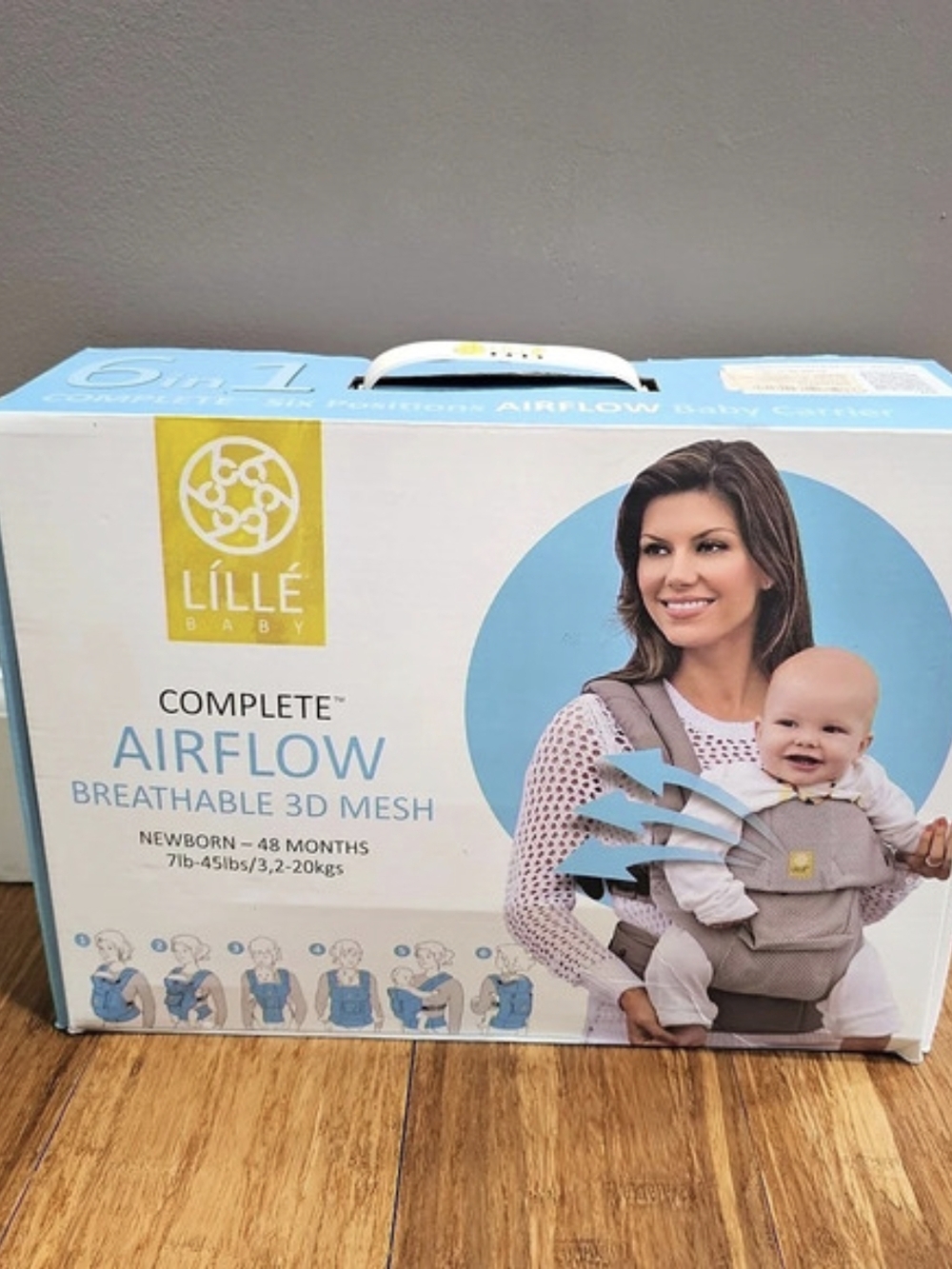 New Complete Airflow Ergonomic Hands Free Travel Support - Mesh Rose Print